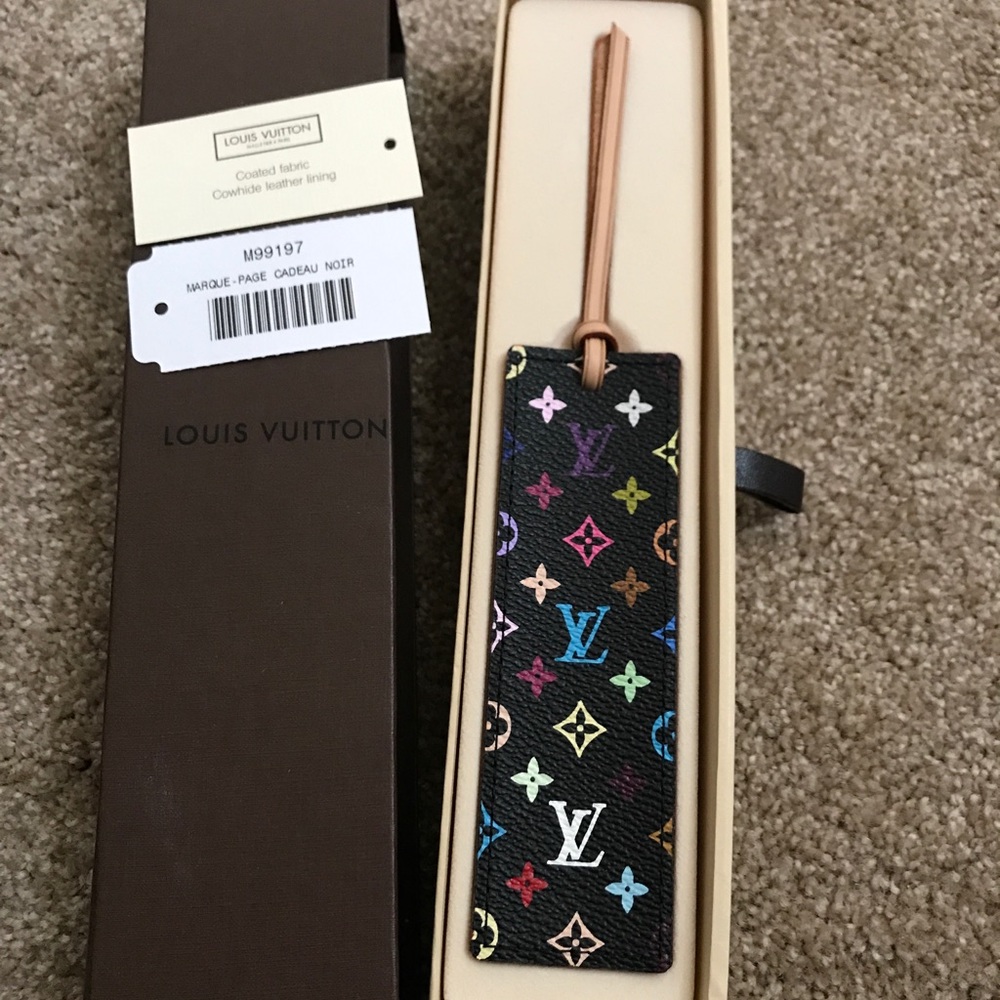 Auth Louis Vuitton monogram multicolor bookmark